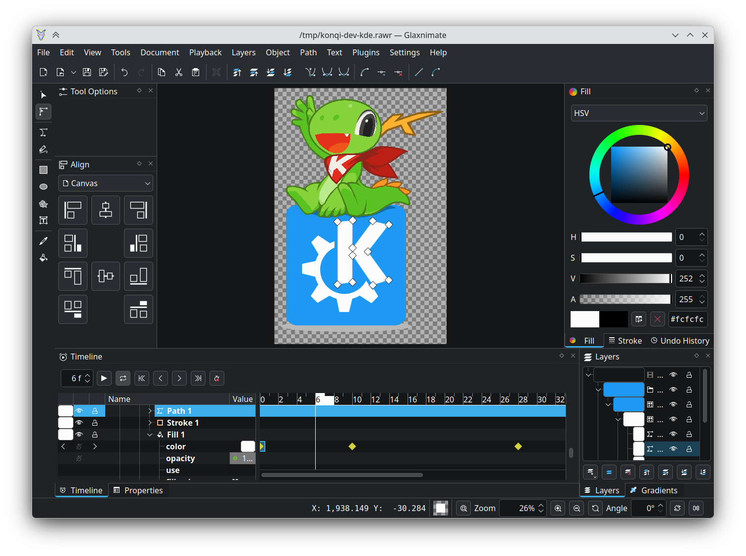 Screenshot of version 0.6.0